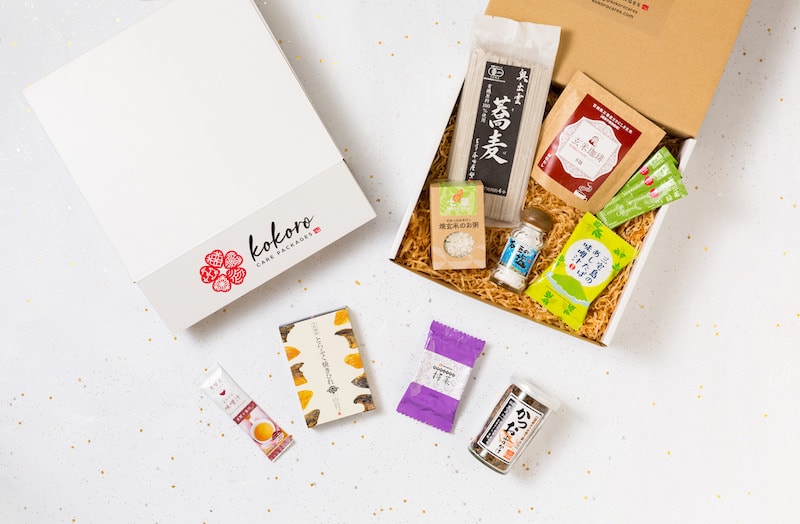 gift box with Japanese goodies 