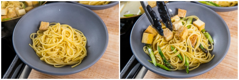 Creamy Miso Pasta with Tofu and Asparagus 12