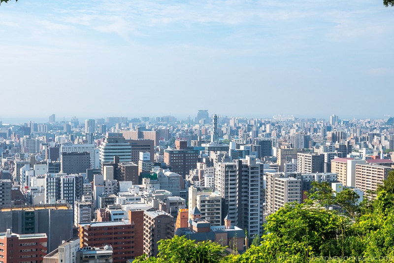 view of Kagoshima city from Shiroyama Observatory