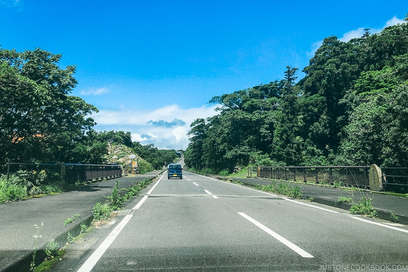 two lane road in Yakushima - Yakushima Travel Guide | www.justonecookbook.com 