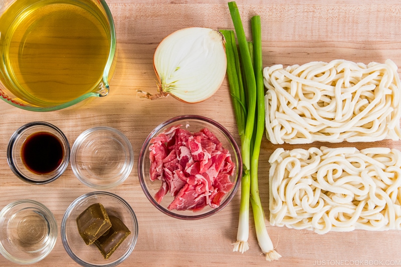 Curry Udon Ingredients