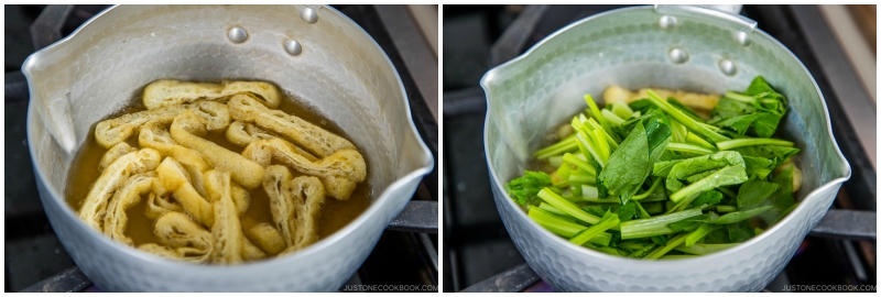 Simmered Fried Tofu and Greens 4