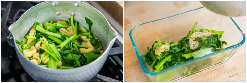 Simmered Fried Tofu and Greens 6