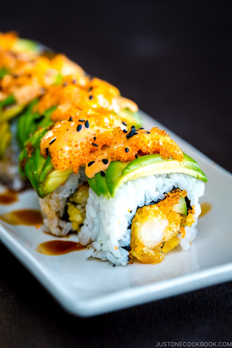 Sweet Potato Tempura Maki Sushi Rolls