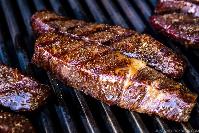 Reverse Sear Steak on Traeger with Smoked Garlic • Just One Cookbook