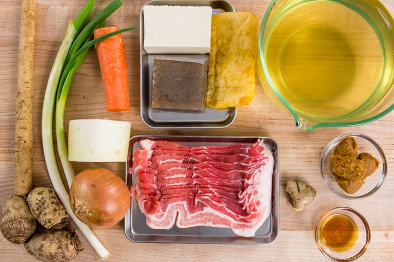 Tonjiru (Pork and Vegetable Miso Soup) (Video) 豚汁 • Just One Cookbook
