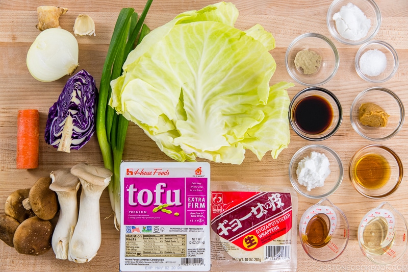 Vegetarian Gyoza Ingredients