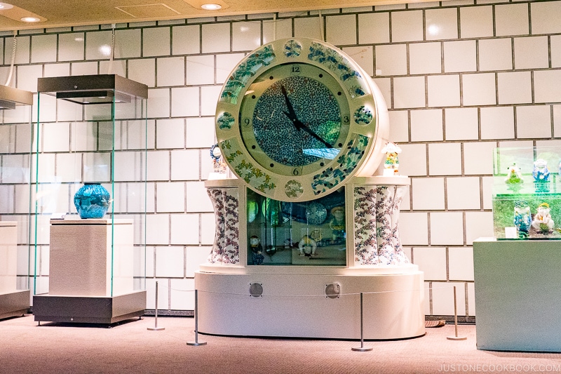 large porcelain clock in The Kyushu Ceramic Museum
