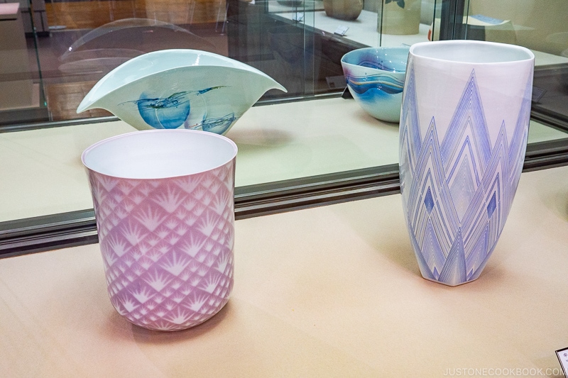 porcelain vases in The Kyushu Ceramic Museum