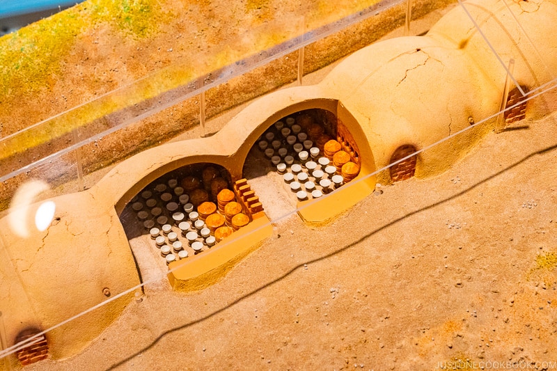 model of a kiln at The Kyushu Ceramic Museum