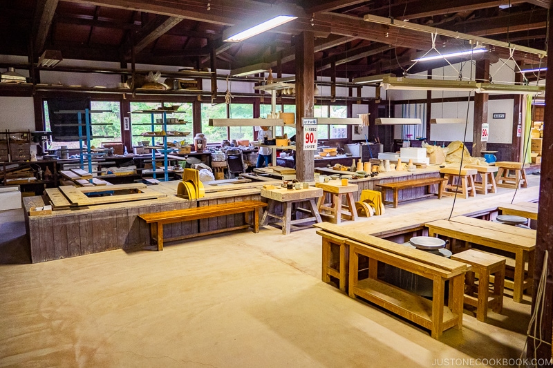 inside porcelain workshop at Arita Porcelain Park