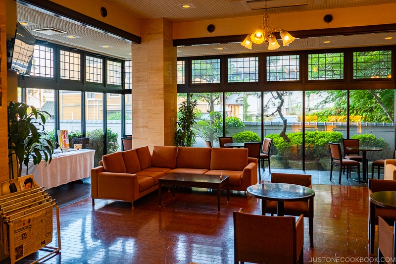 lobby of Hotel Shunkeiya Takeo Onsen