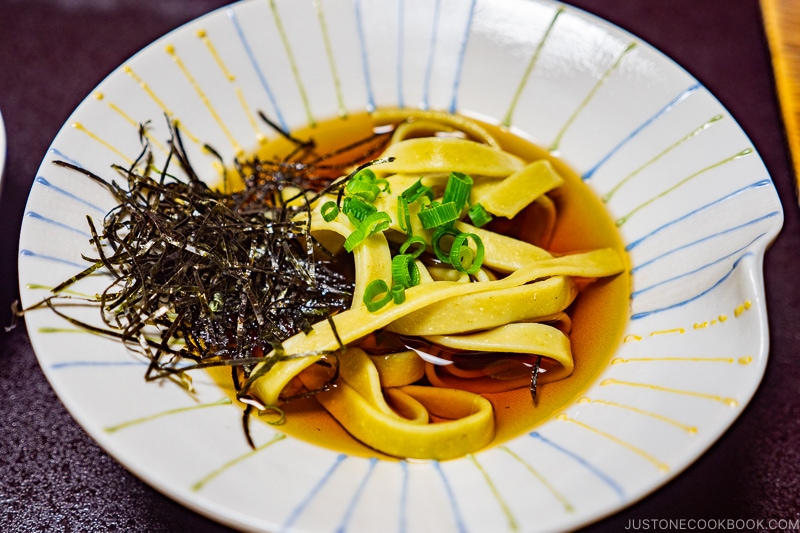 noodle dish at Hotel Shunkeiya Takeo Onsen