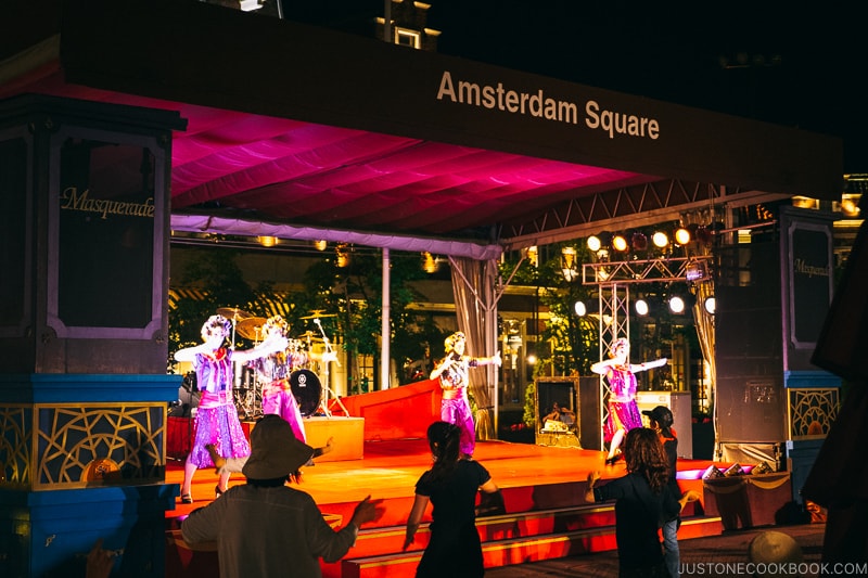 dancers performing on stage at amsterdam square