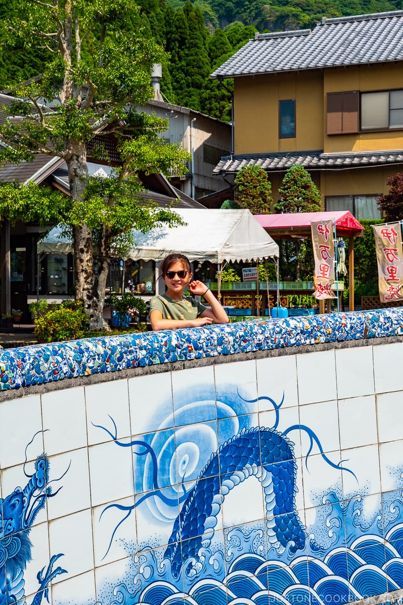 porcelain tile bridge at Okawachiyama Village