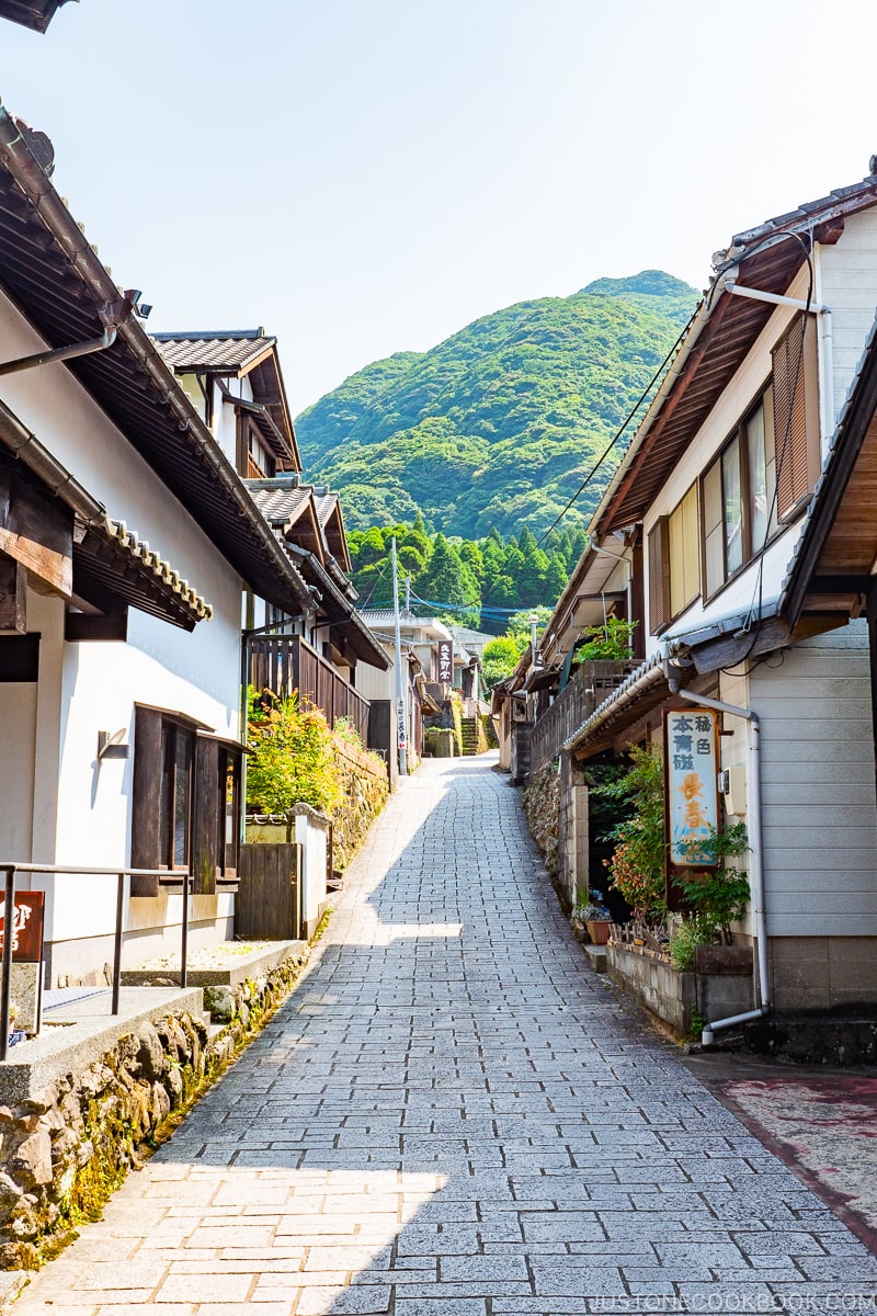cobblestone street at Okawachiyama Village