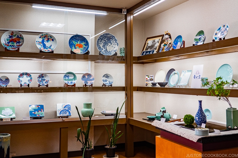 interior of porcelain shop at Okawachiyama Village