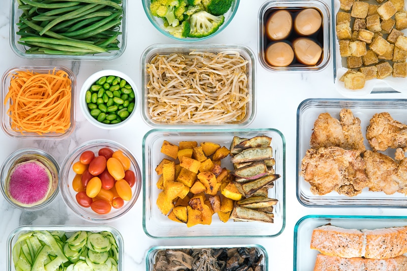 Japanese-style meal prep.