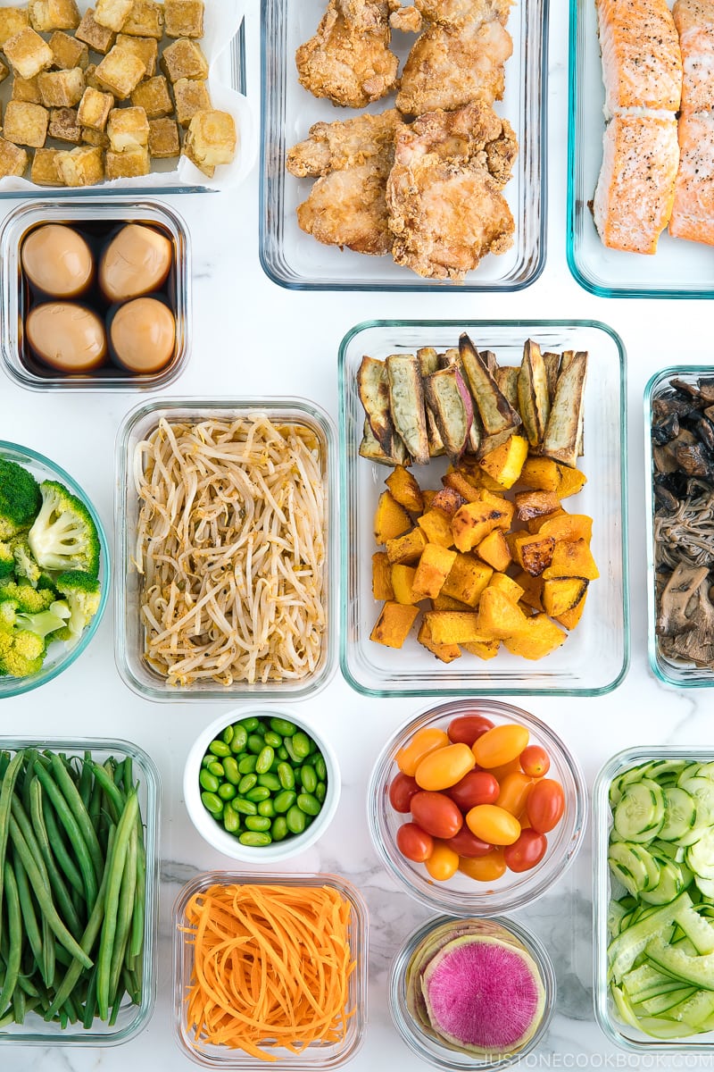 Japanese-style meal prep.