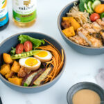 Healthy, home-cooked DYI Bowls along with sauces.