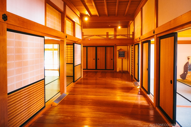 reconstructed Nagasaki Magistrate's Office hallway and rooms