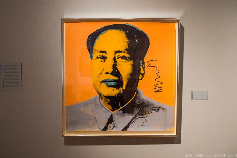 Mao by Andy Warhol framed on the wall