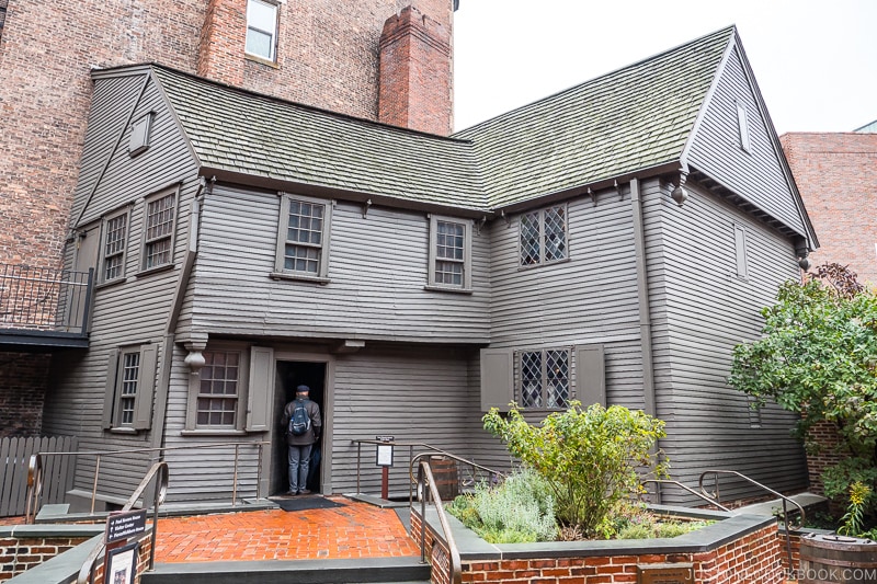 exterior of Paul Revere House in Boston