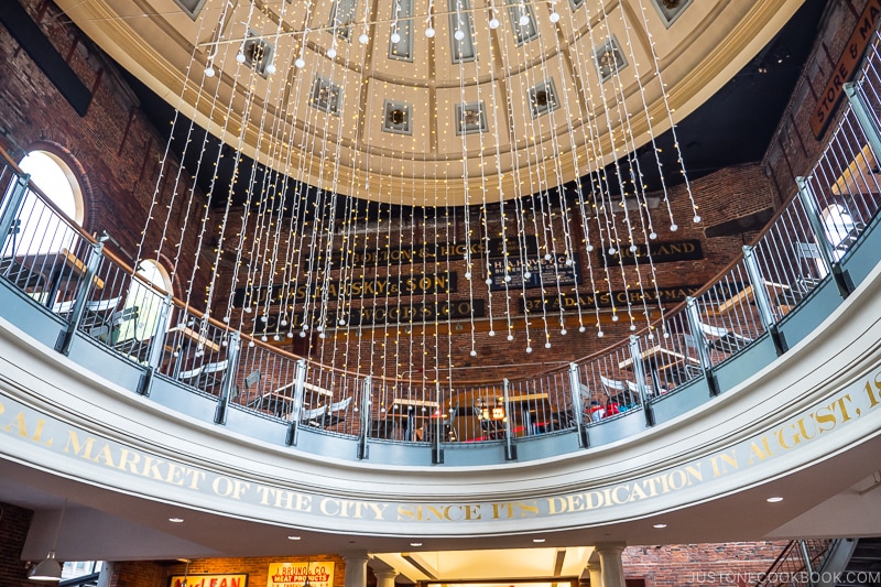 the rotunda inside historic Faneuil Hall