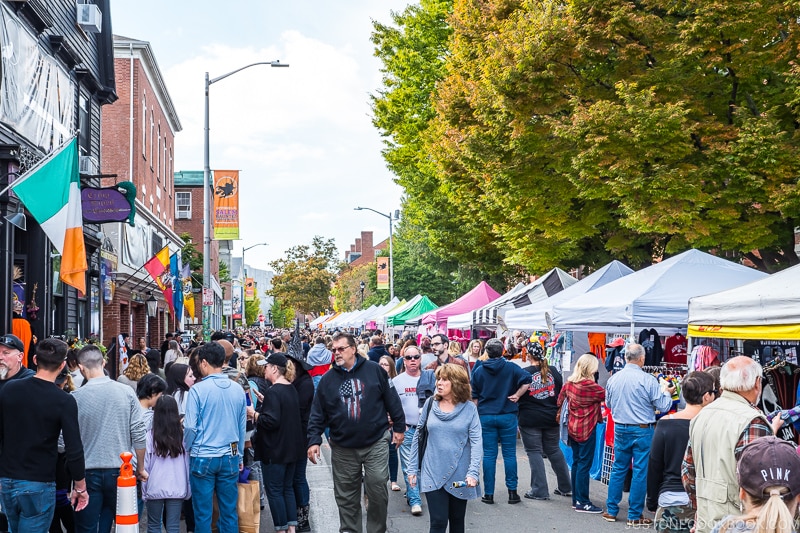 Essex Street Pedestrian Mall with people walking around