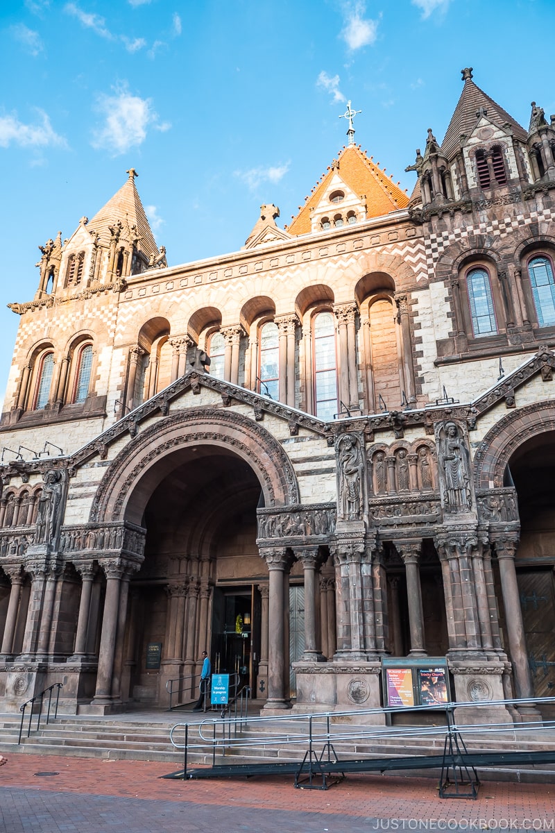 exterior of Trinity Church in Boston