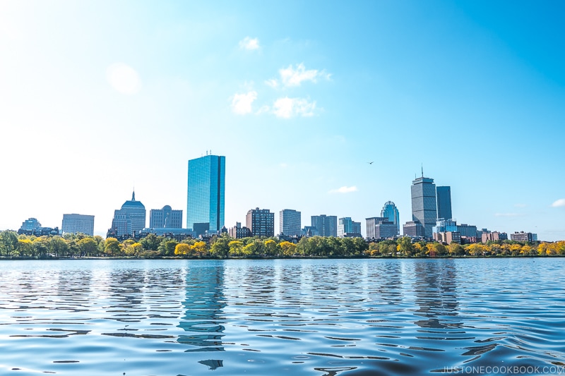 view of Boston from Charles River