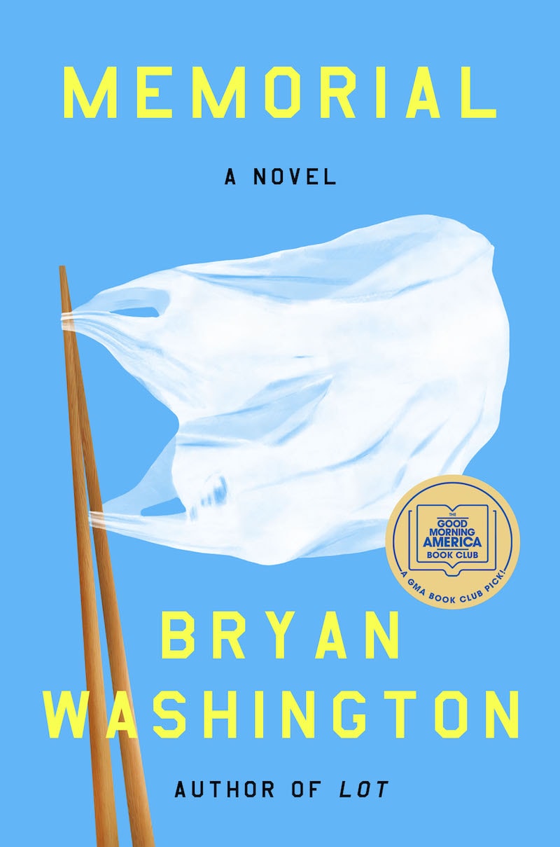 Book cover shot of Memorial Novel by Bryan Washington