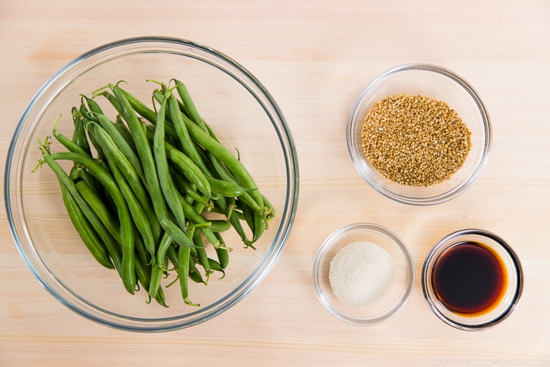 Green Bean Gomaae Ingredients