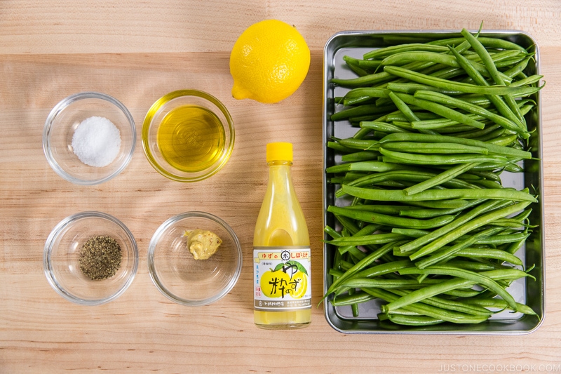 Green Beans with Yuzu Vinaigrette Ingredients