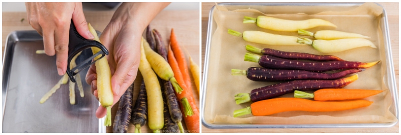 Maple and Miso Glazed Roasted Carrots 1