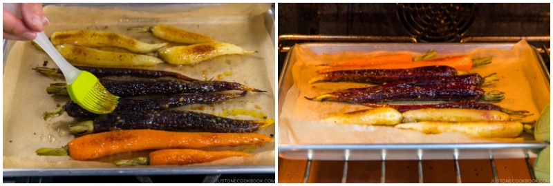 Maple and Miso Glazed Roasted Carrots 6