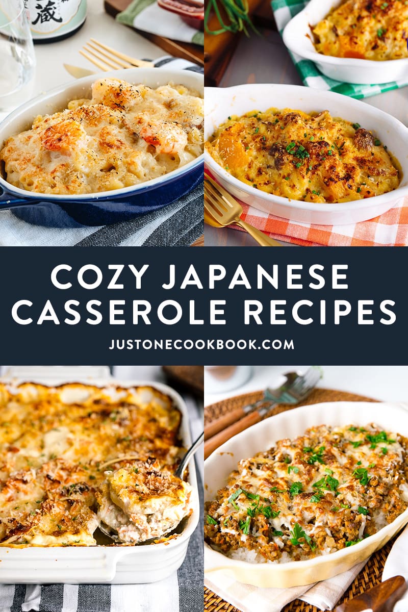 collage of japanese casserole recipes