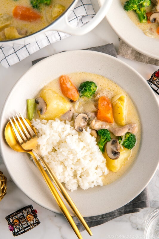 Japanese Cream Stew (White Stew) クリームシチュー • Just One Cookbook