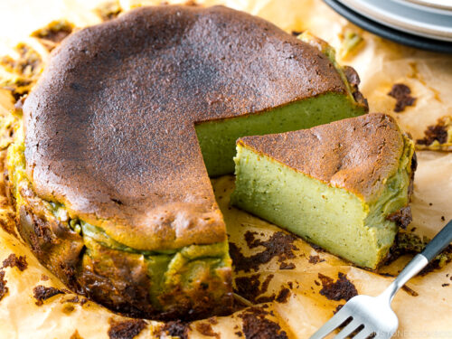 Matcha Basque Cheesecake 抹茶バスクチーズケーキ Just One Cookbook Matcha Basque Cheesecake 抹茶バスクチーズケーキ Just One Cookbook