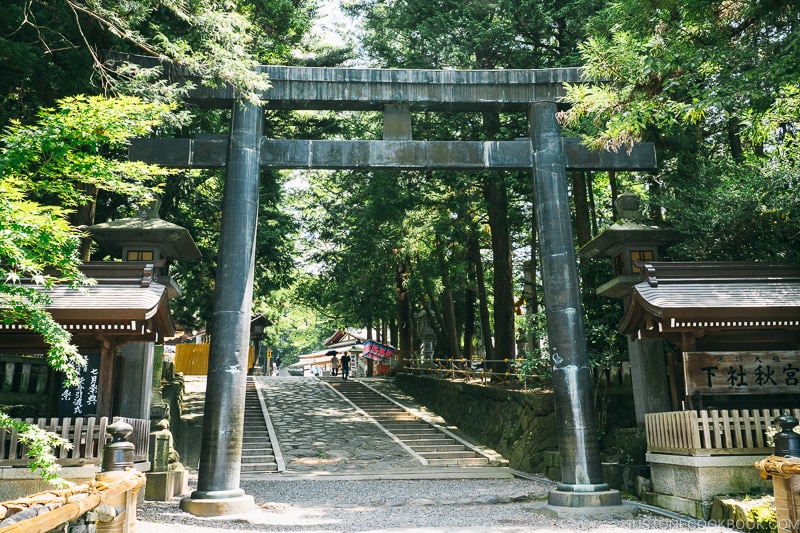 torii gate at Suwa Taisha Shimosha Akimiya