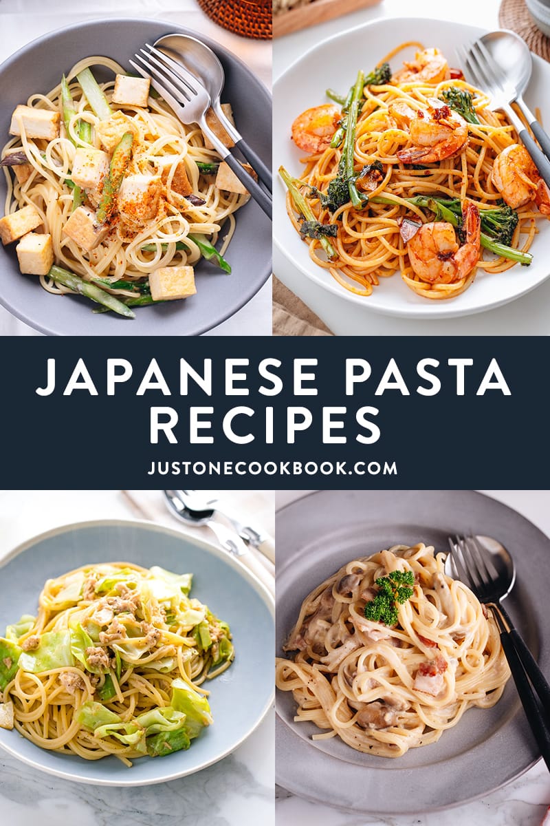 collage of popular japanese pasta