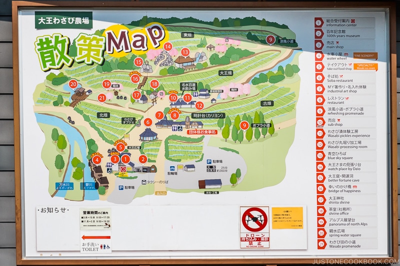 map of Daio Wasabi Farm