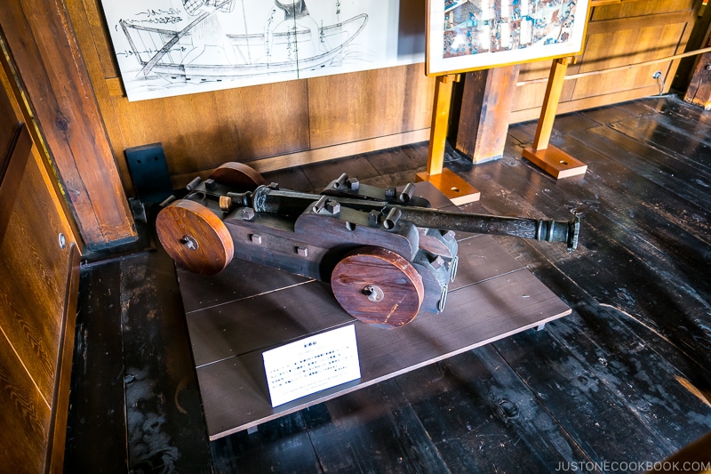 antique cannon on display