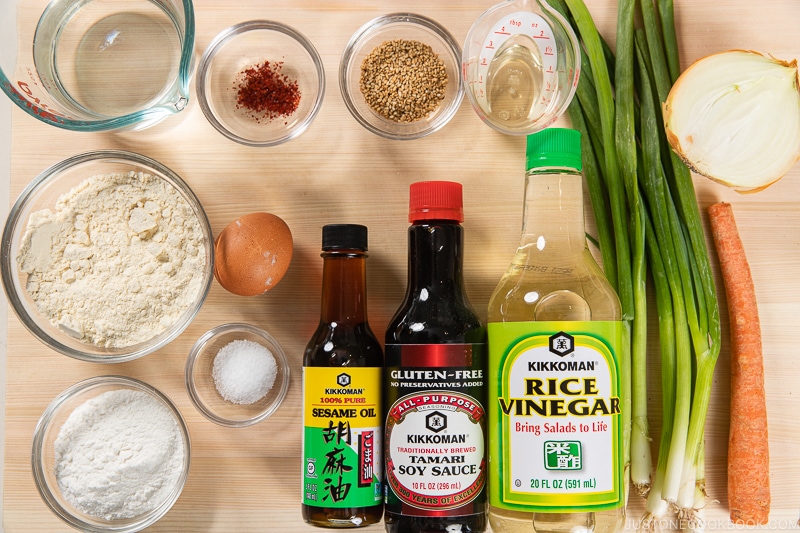 Gluten-Free Korean Veggie Pancake Ingredients