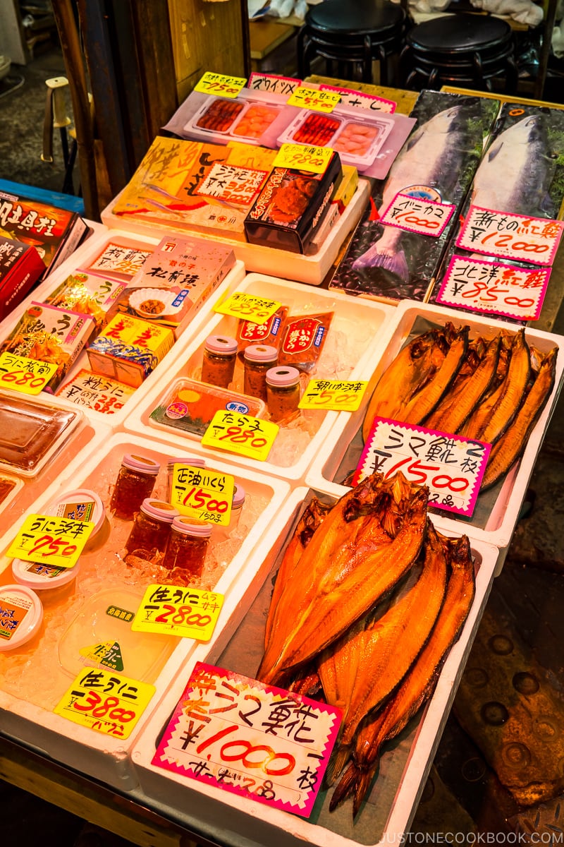 uni and seafood for sale inside styrofoam boxes