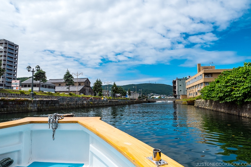 view of Otaru Canal from the cruise