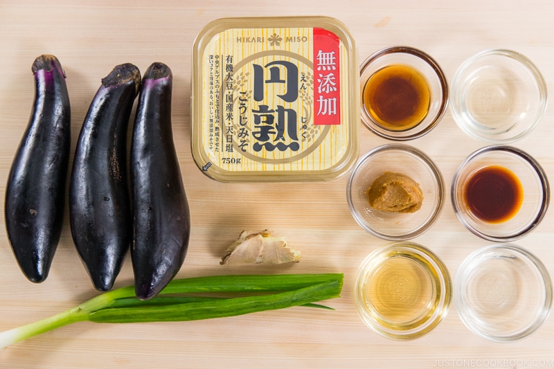 Stir Fry Miso Eggplant Ingredients