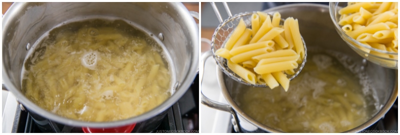 Creamy Napa Cabbage and Bacon Pasta 12