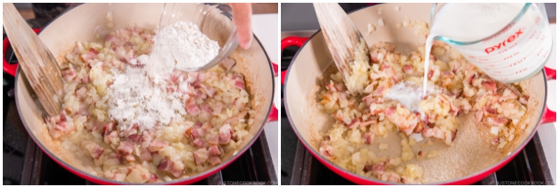 Creamy Napa Cabbage and Bacon Pasta 8