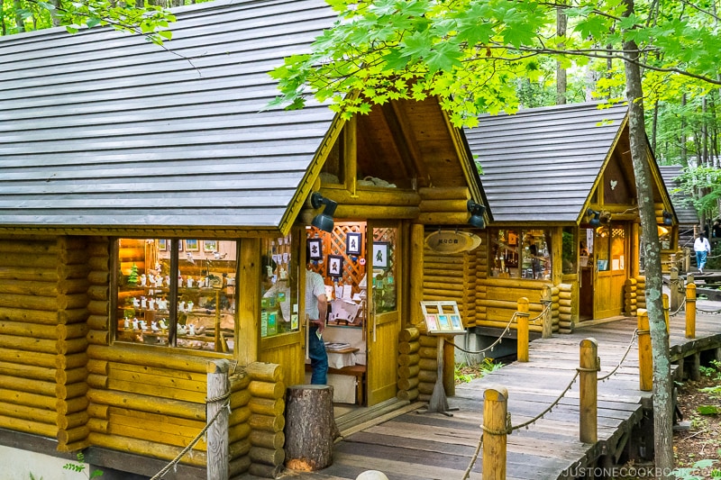 the wooden shops at Ningle Terrace